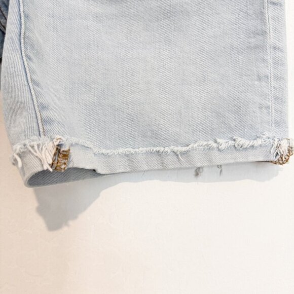 Madewell Denim High Rise Mid Length Jean Shorts Modest Bermuda Light Wash 23 - Picture 5 of 10